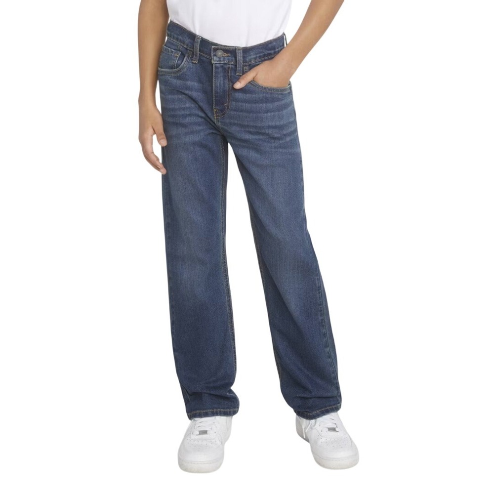 Levi's Boys' 514 Straight Fit Medium Wash Performance Jeans Size 5